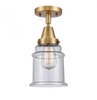 Canton - 1 Light - 6 inch - Brushed Brass - Semi-Flush Mount (3442|447-1C-BB-G184-LED)