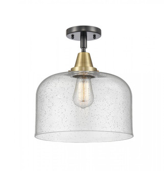 Bell - 1 Light - 12 inch - Black Antique Brass - Semi-Flush Mount (3442|447-1C-BAB-G74-L)