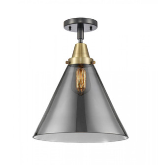 Cone - 1 Light - 12 inch - Black Antique Brass - Flush Mount (3442|447-1C-BAB-G43-L)