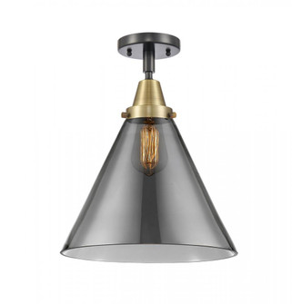 Cone - 1 Light - 12 inch - Black Antique Brass - Semi-Flush Mount (3442|447-1C-BAB-G43-L)