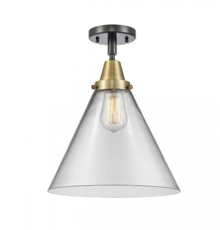Cone - 1 Light - 12 inch - Black Antique Brass - Semi-Flush Mount (3442|447-1C-BAB-G42-L)