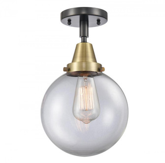 Beacon - 1 Light - 8 inch - Black Antique Brass - Semi-Flush Mount (3442|447-1C-BAB-G202-8-LED)