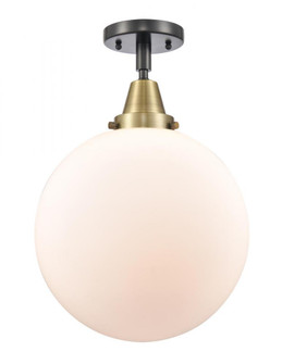Beacon - 1 Light - 12 inch - Black Antique Brass - Semi-Flush Mount (3442|447-1C-BAB-G201-12-LED)