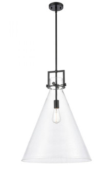 Newton Cone - 1 Light - 18 inch - Matte Black - Stem hung - Pendant (3442|411-1S-BK-18CL)