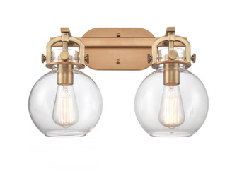 Newton Sphere - 2 Light - 17 inch - Brushed Brass - Bath Vanity Light (3442|410-2W-BB-7CL)