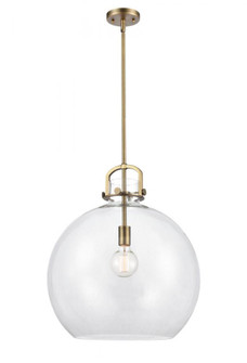Newton Sphere - 1 Light - 18 inch - Brushed Brass - Stem hung - Pendant (3442|410-1S-BB-18CL)