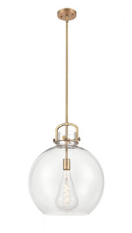 Newton Sphere - 1 Light - 16 inch - Brushed Brass - Stem hung - Pendant (3442|410-1S-BB-16CL)