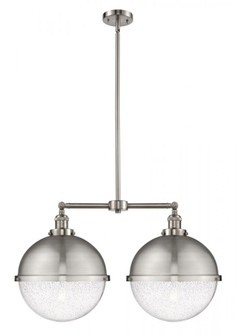 Hampden - 2 Light - 18 inch - Brushed Satin Nickel - Stem Hung - Adjustable Island Light (3442|209-SN-HFS-124-SN)