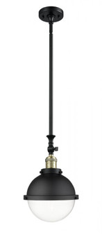 Hampden - 1 Light - 9 inch - Black Antique Brass - Stem Hung - Adjustable Mini Pendant (3442|206-BAB-HFS-82-BK)
