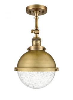 Hampden - 1 Light - 9 inch - Brushed Brass - Adjustable Semi-Flush Mount (3442|201F-BB-HFS-84-BB)