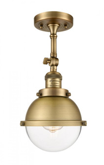 Hampden - 1 Light - 7 inch - Brushed Brass - Adjustable Semi-Flush Mount (3442|201F-BB-HFS-62-BB)