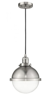 Hampden - 1 Light - 9 inch - Brushed Satin Nickel - Cord hung - Mini Pendant (3442|201C-SN-HFS-82-SN-LED)