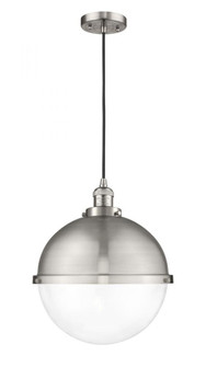 Hampden - 1 Light - 13 inch - Brushed Satin Nickel - Cord hung - Pendant (3442|201C-SN-HFS-122-SN)