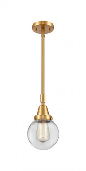 Beacon - 1 Light - 6 inch - Satin Gold - Mini Pendant (3442|447-1S-SG-G202-6-LED)
