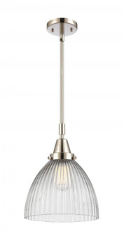 Seneca Falls - 1 Light - 10 inch - Polished Nickel - Mini Pendant (3442|447-1S-PN-G222-LED)