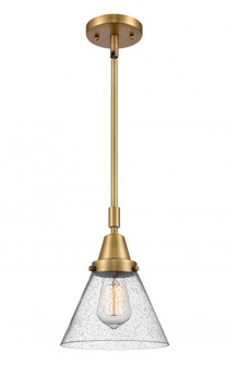 Cone - 1 Light - 8 inch - Brushed Brass - Mini Pendant (3442|447-1S-BB-G44)