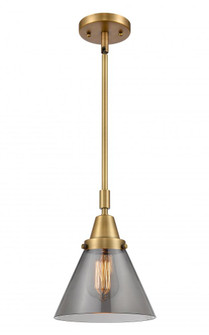 Cone - 1 Light - 8 inch - Brushed Brass - Mini Pendant (3442|447-1S-BB-G43-LED)