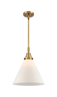 Cone - 1 Light - 12 inch - Brushed Brass - Mini Pendant (3442|447-1S-BB-G41-L)