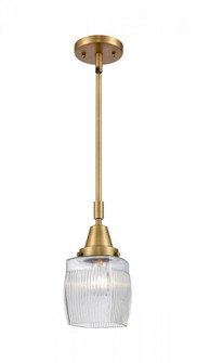 Colton - 1 Light - 6 inch - Brushed Brass - Mini Pendant (3442|447-1S-BB-G302)
