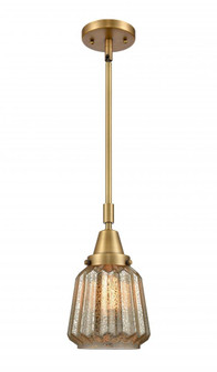 Chatham - 1 Light - 7 inch - Brushed Brass - Mini Pendant (3442|447-1S-BB-G146-LED)