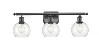 Athens - 3 Light - 26 inch - Matte Black - Bath Vanity Light (3442|516-3W-BK-G122-6-LED)
