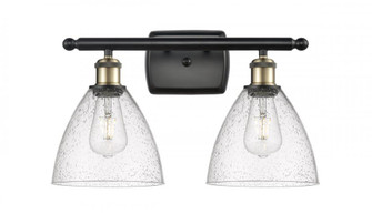 Bristol - 2 Light - 18 inch - Black Antique Brass - Bath Vanity Light (3442|516-2W-BAB-GBD-754-LED)