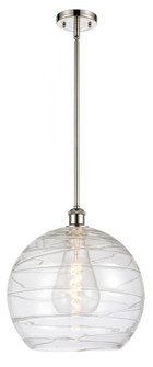 Athens Deco Swirl - 1 Light - 14 inch - Polished Nickel - Pendant (3442|516-1S-PN-G1213-14-LED)