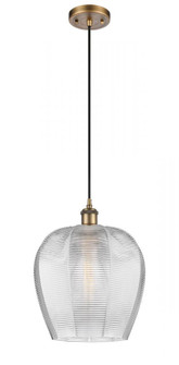 Norfolk - 1 Light - 12 inch - Brushed Brass - Cord hung - Mini Pendant (3442|516-1P-BB-G462-12)