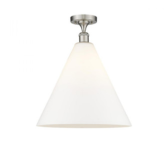 Berkshire - 1 Light - 16 inch - Brushed Satin Nickel - Semi-Flush Mount (3442|516-1C-SN-GBC-161)