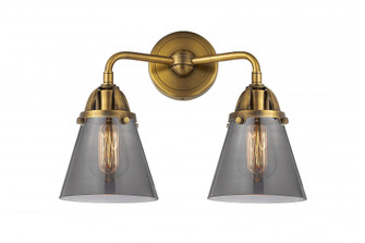 Cone - 2 Light - 14 inch - Brushed Brass - Bath Vanity Light (3442|288-2W-BB-G63-LED)