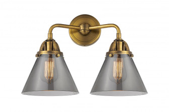 Cone - 2 Light - 16 inch - Brushed Brass - Bath Vanity Light (3442|288-2W-BB-G43-LED)