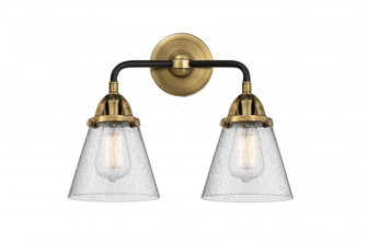 Cone - 2 Light - 14 inch - Black Antique Brass - Bath Vanity Light (3442|288-2W-BAB-G64-LED)