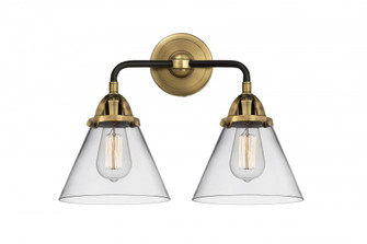 Cone - 2 Light - 16 inch - Black Antique Brass - Bath Vanity Light (3442|288-2W-BAB-G42-LED)