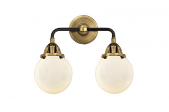 Beacon - 2 Light - 14 inch - Black Antique Brass - Bath Vanity Light (3442|288-2W-BAB-G201-6-LED)