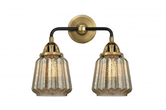 Chatham - 2 Light - 14 inch - Black Antique Brass - Bath Vanity Light (3442|288-2W-BAB-G146-LED)