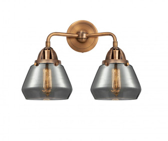 Fulton - 2 Light - 15 inch - Antique Copper - Bath Vanity Light (3442|288-2W-AC-G173-LED)