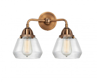 Fulton - 2 Light - 15 inch - Antique Copper - Bath Vanity Light (3442|288-2W-AC-G172-LED)