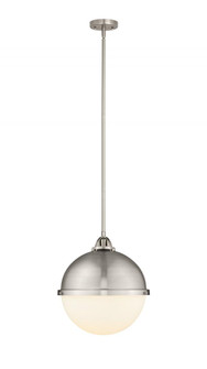 Hampden - 1 Light - 13 inch - Brushed Satin Nickel - Stem hung - Pendant (3442|288-1S-SN-HFS-121-SN)