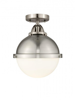 Hampden - 1 Light - 9 inch - Brushed Satin Nickel - Semi-Flush Mount (3442|288-1C-SN-HFS-81-SN-LED)