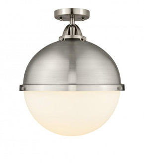 Hampden - 1 Light - 13 inch - Brushed Satin Nickel - Semi-Flush Mount (3442|288-1C-SN-HFS-121-SN)