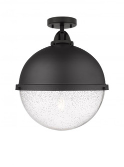 Hampden - 1 Light - 13 inch - Matte Black - Semi-Flush Mount (3442|288-1C-BK-HFS-124-BK)