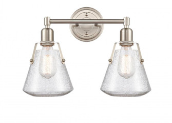 Luna - 2 Light - 18 inch - Satin Nickel - Bath Vanity Light (3442|422-2W-SN-G4224-7-LED)