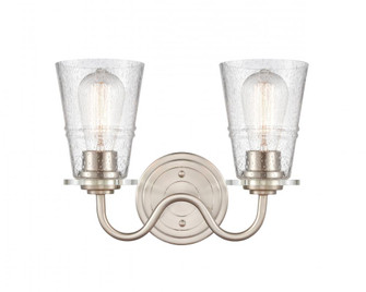 Scarlett - 2 Light - 14 inch - Satin Nickel - Bath Vanity Light (3442|421-2W-SN-G4214-LED)