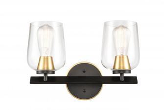 Remy - 2 Light - 15 inch - Black Satin Gold - Bath Vanity Light (3442|420-2W-BSG-G4202-LED)