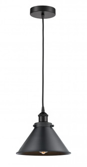 Briarcliff - 1 Light - 10 inch - Matte Black - Cord hung - Mini Pendant (3442|616-1PH-BK-M10-BK-LED)