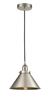 Briarcliff - 1 Light - 10 inch - Brushed Satin Nickel - Cord hung - Mini Pendant (3442|616-1PH-SN-M10-SN)