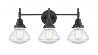 Olean - 3 Light - 25 inch - Matte Black - Bath Vanity Light (3442|447-3W-BK-G322)