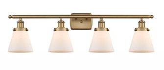 Cone - 4 Light - 36 inch - Brushed Brass - Bath Vanity Light (3442|916-4W-BB-G61-LED)