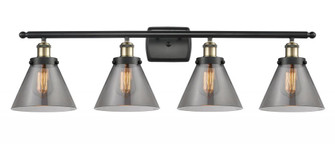 Cone - 4 Light - 38 inch - Black Antique Brass - Bath Vanity Light (3442|916-4W-BAB-G43)