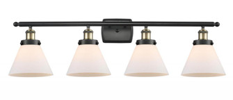 Cone - 4 Light - 38 inch - Black Antique Brass - Bath Vanity Light (3442|916-4W-BAB-G41)